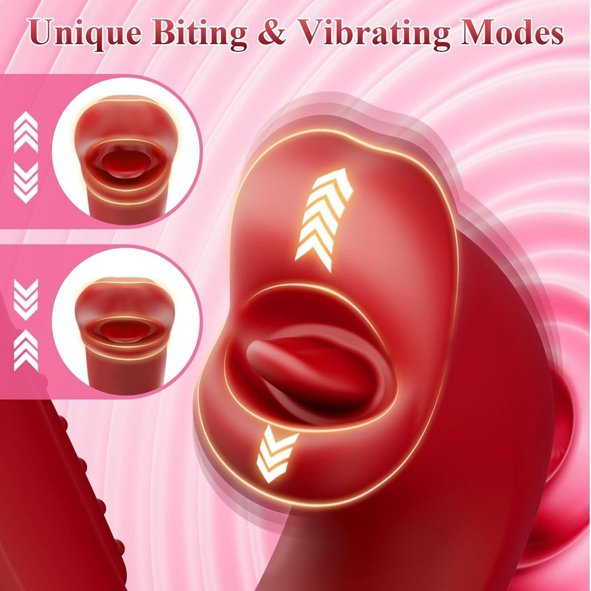 Red rose muncher flapping biting vibrator, photo 3