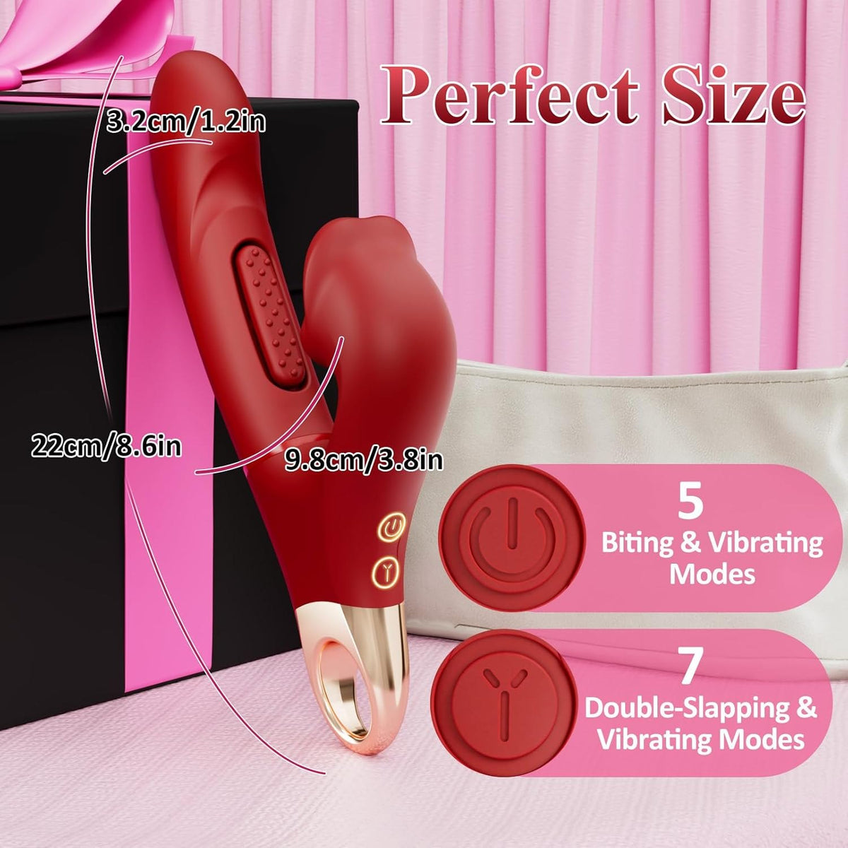Red rose muncher flapping biting vibrator, photo 6
