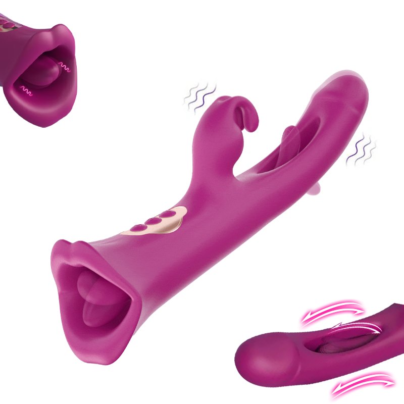 Rabbit vibrator with sucking mouth and rabbit ears, photo 1