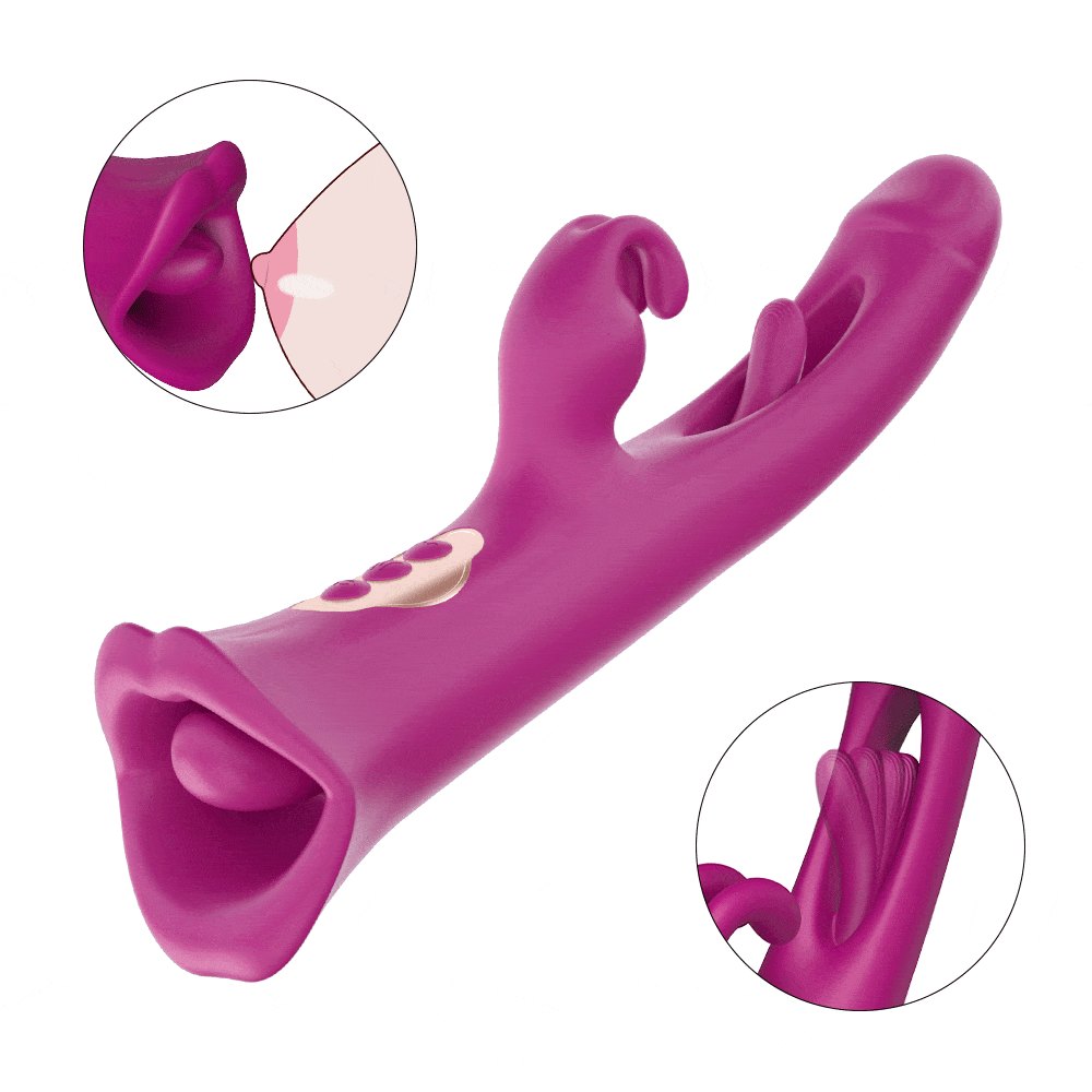 Rabbit vibrator with sucking mouth and rabbit ears, photo 2