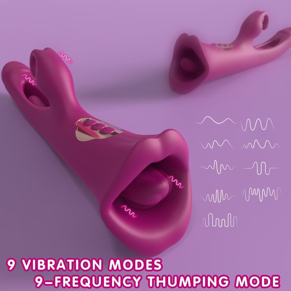Rabbit vibrator with sucking mouth and rabbit ears, photo 3