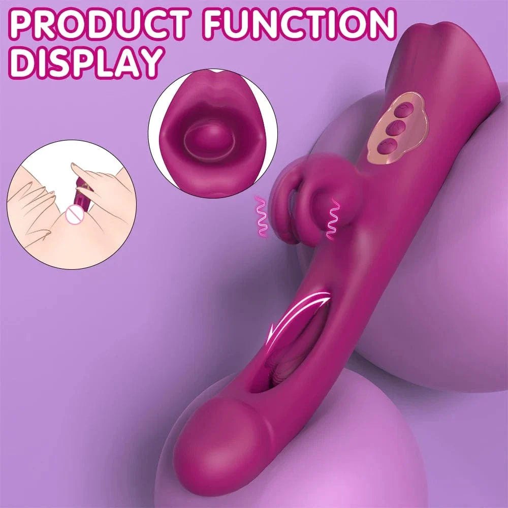 Rabbit vibrator with sucking mouth and rabbit ears, photo 4