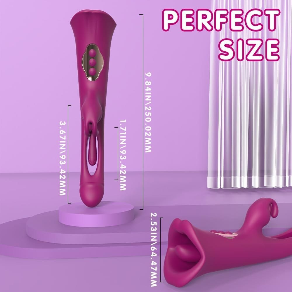 Rabbit vibrator with sucking mouth and rabbit ears, photo 8