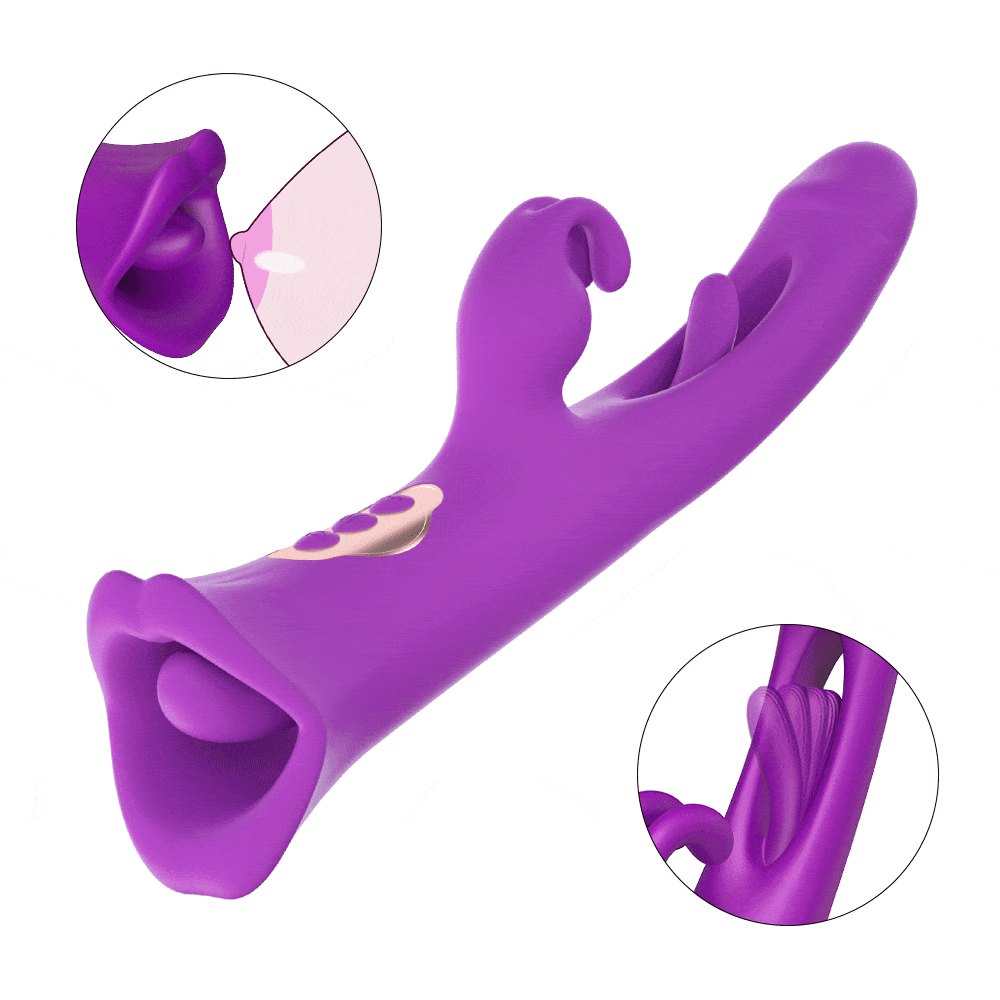 Rabbit vibrator with sucking mouth and rabbit ears, photo 9