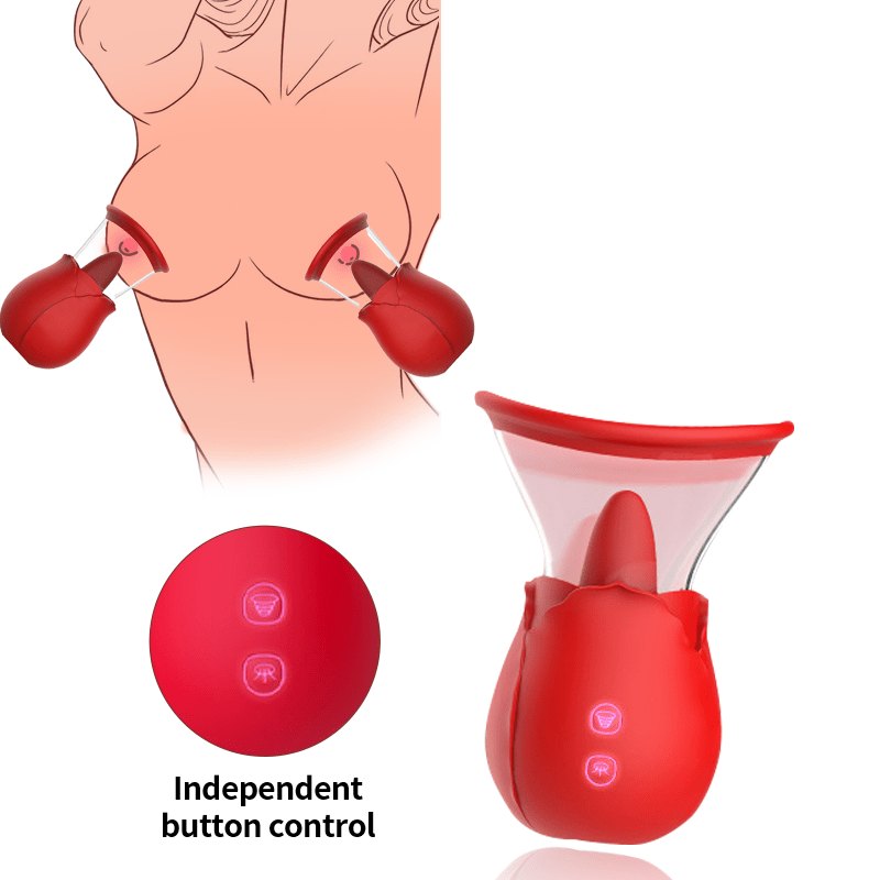 Silicone rose shaped nipple suction toy, photo 1