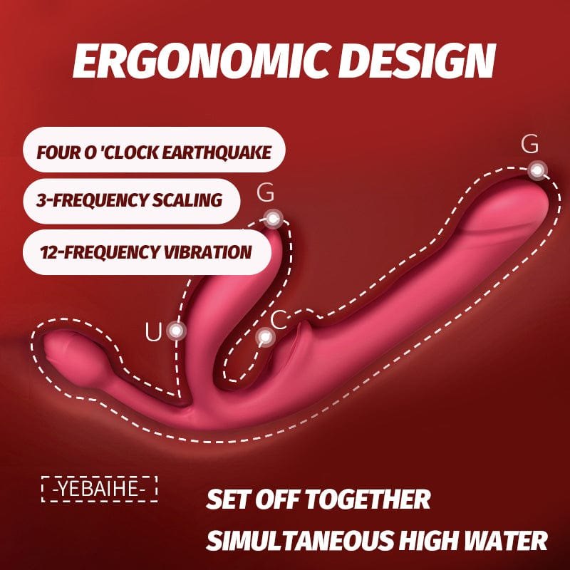 Pink rose-patterned rabbit vibrator with wireless remote, photo 4