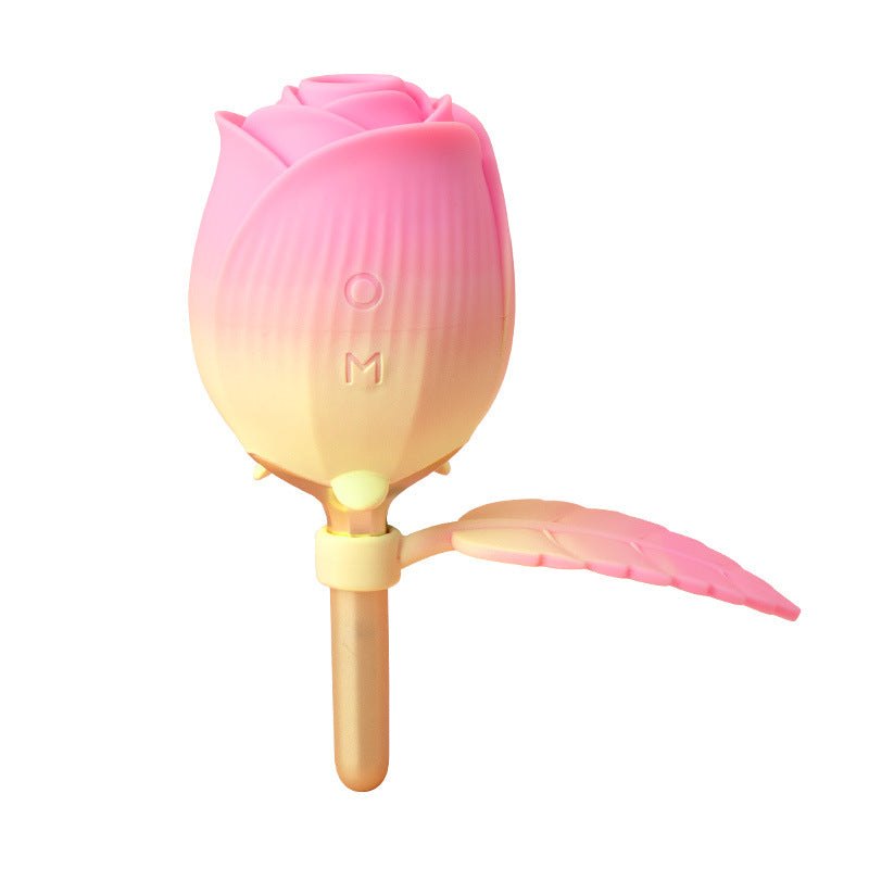 Pink rose-shaped clit suction vibrator, photo 1