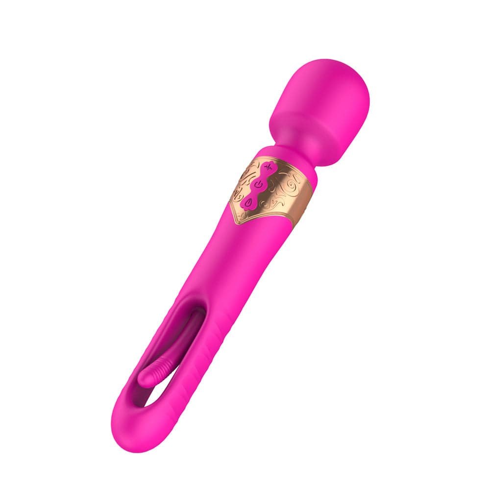 Rose red silicone tapping wand massager, photo 1