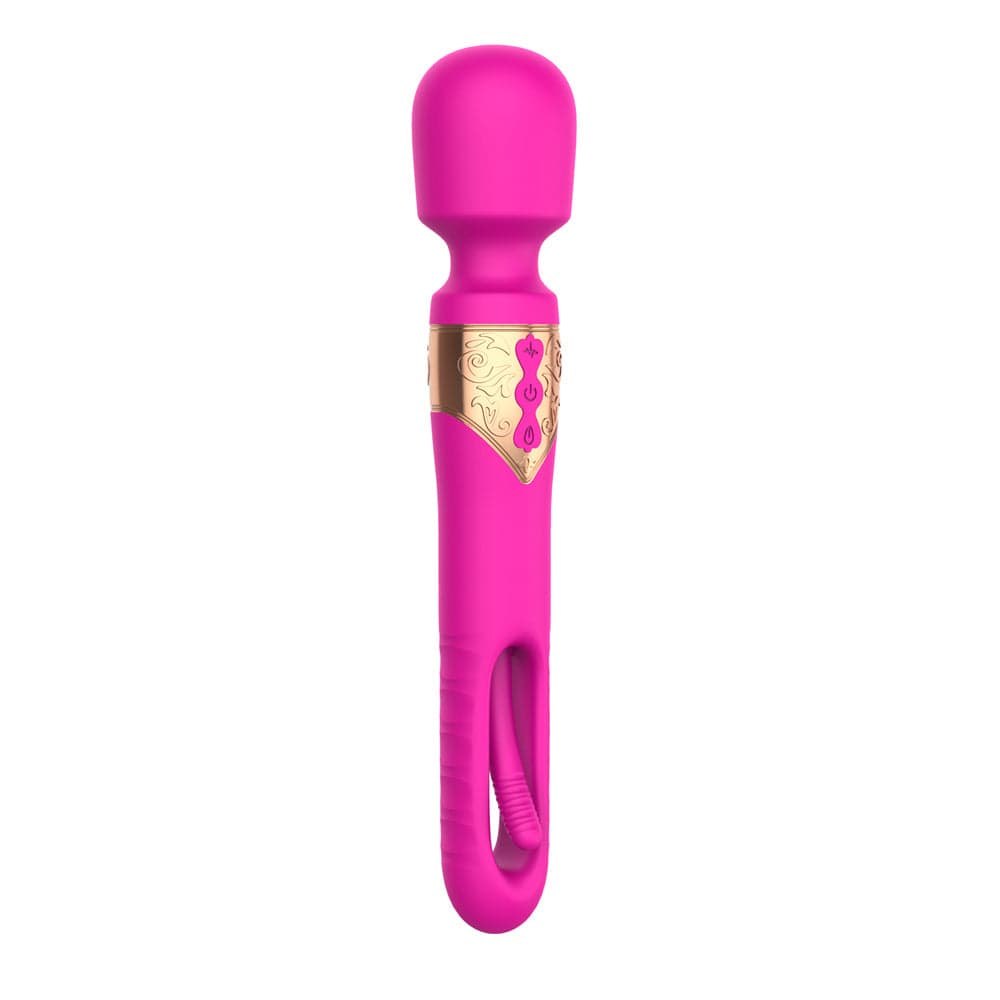 Rose red silicone tapping wand massager, photo 2