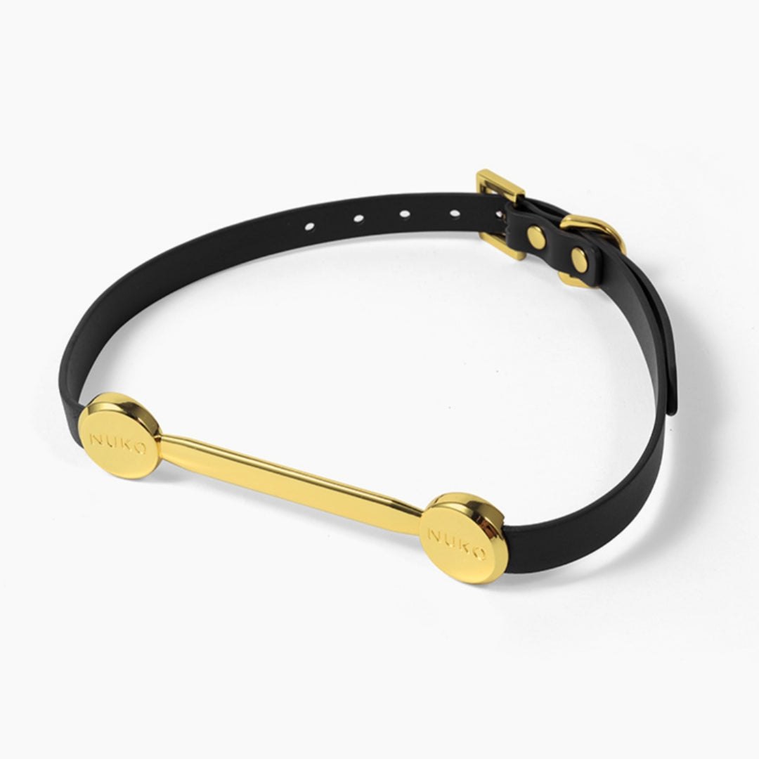 Red rose silicone mouth gag with leather strap, photo 3