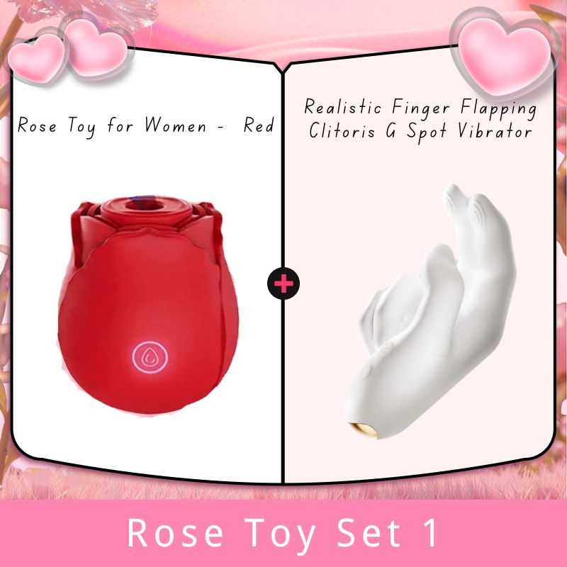 Rose Toy Set 1 rose-shaped clitoral suction vibrator