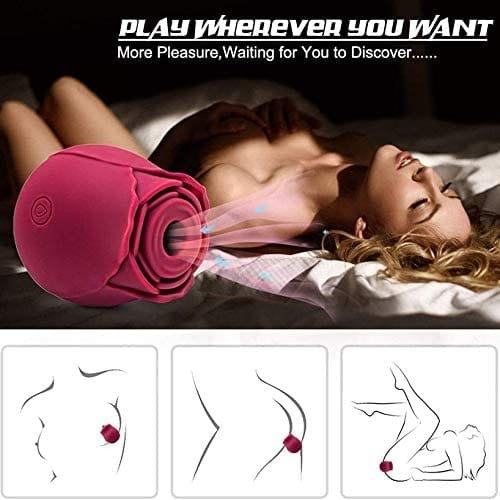 Rose-shaped clitoral suction vibrator, photo 2