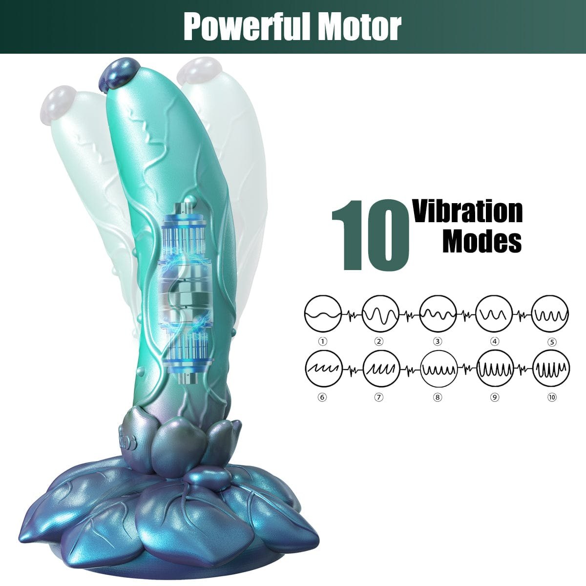 Rose shaped silicone fantasy dildo, photo 4