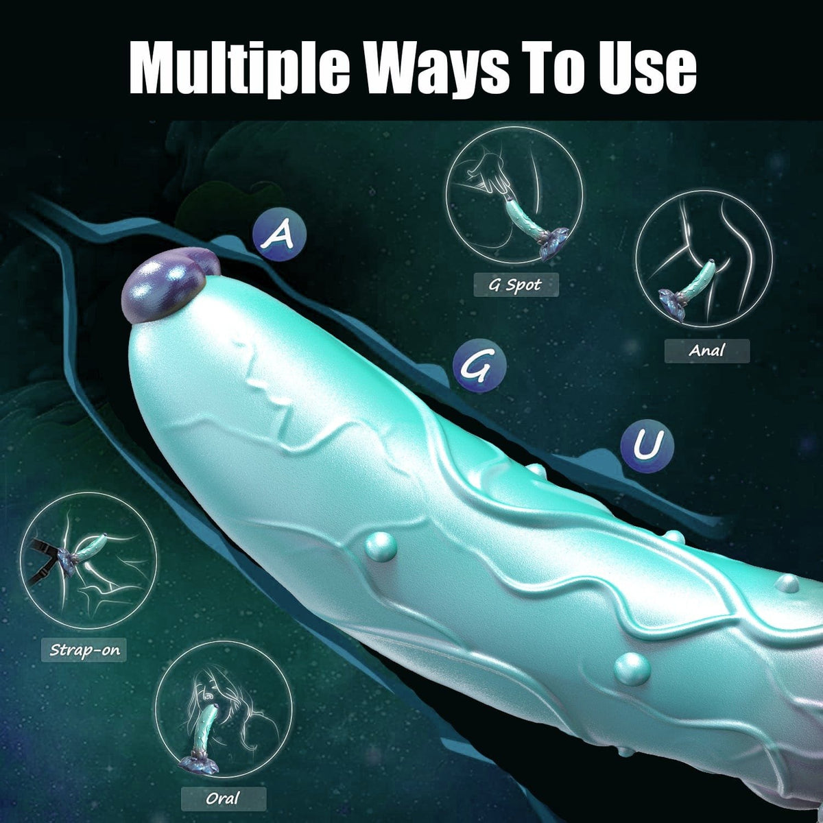 Rose shaped silicone fantasy dildo, photo 5