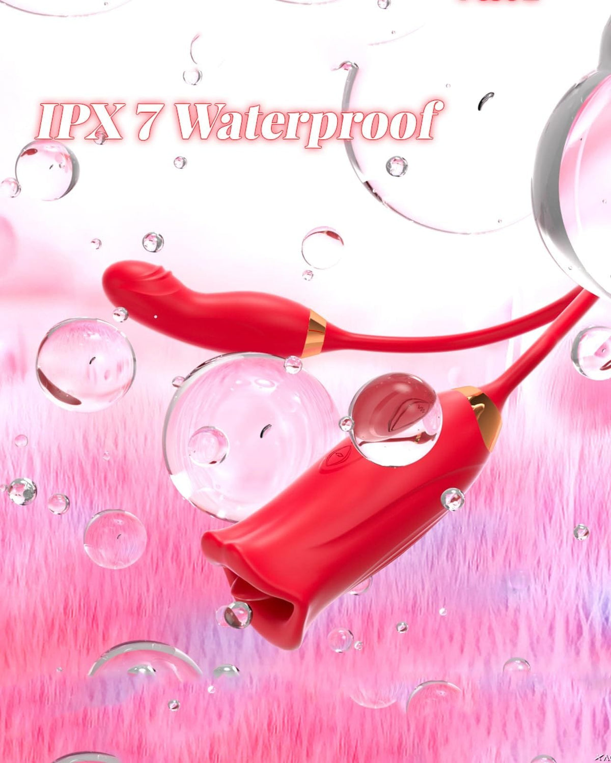 Red rose tongue licking clitoral vibrator, photo 3