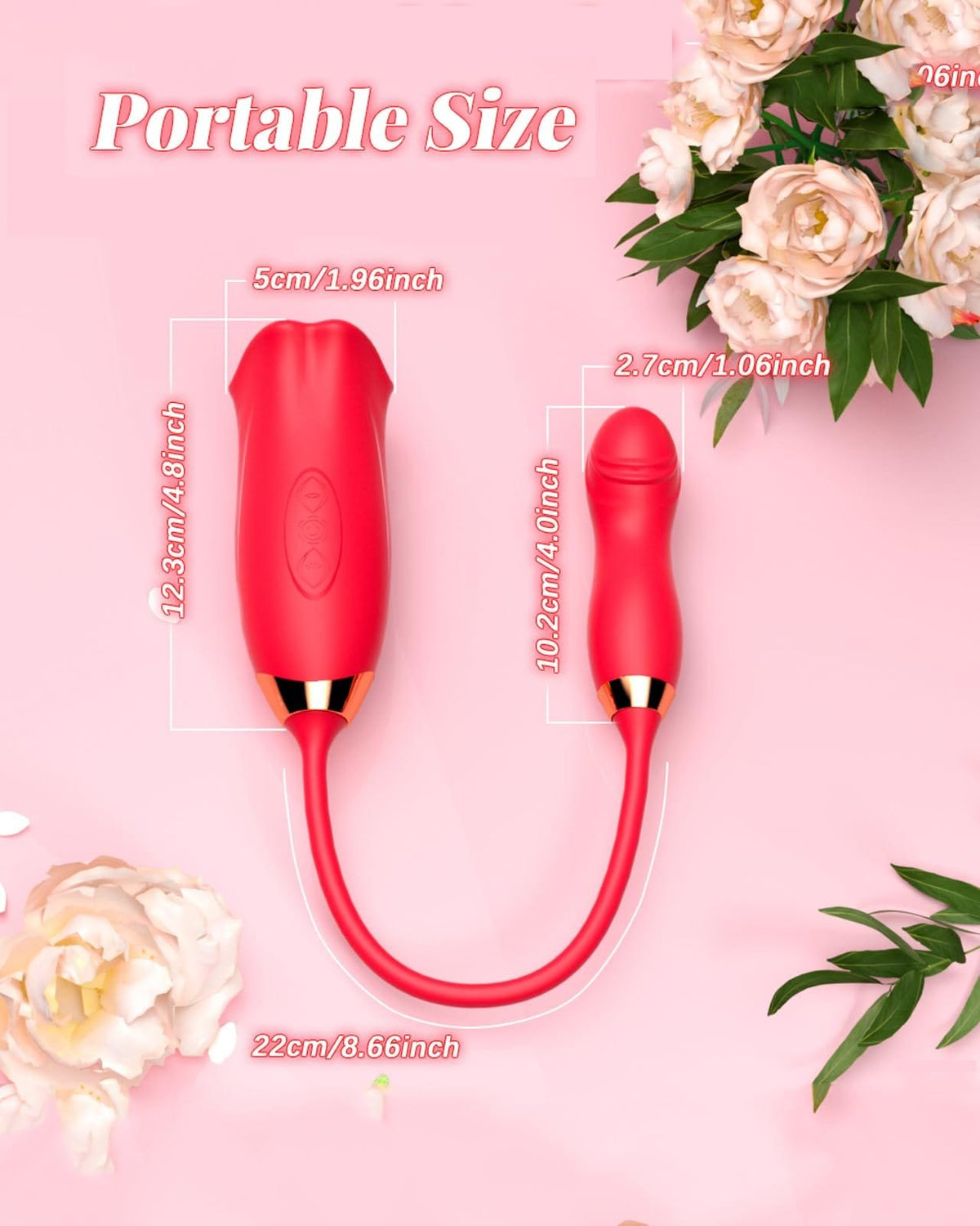Red rose tongue licking clitoral vibrator, photo 4
