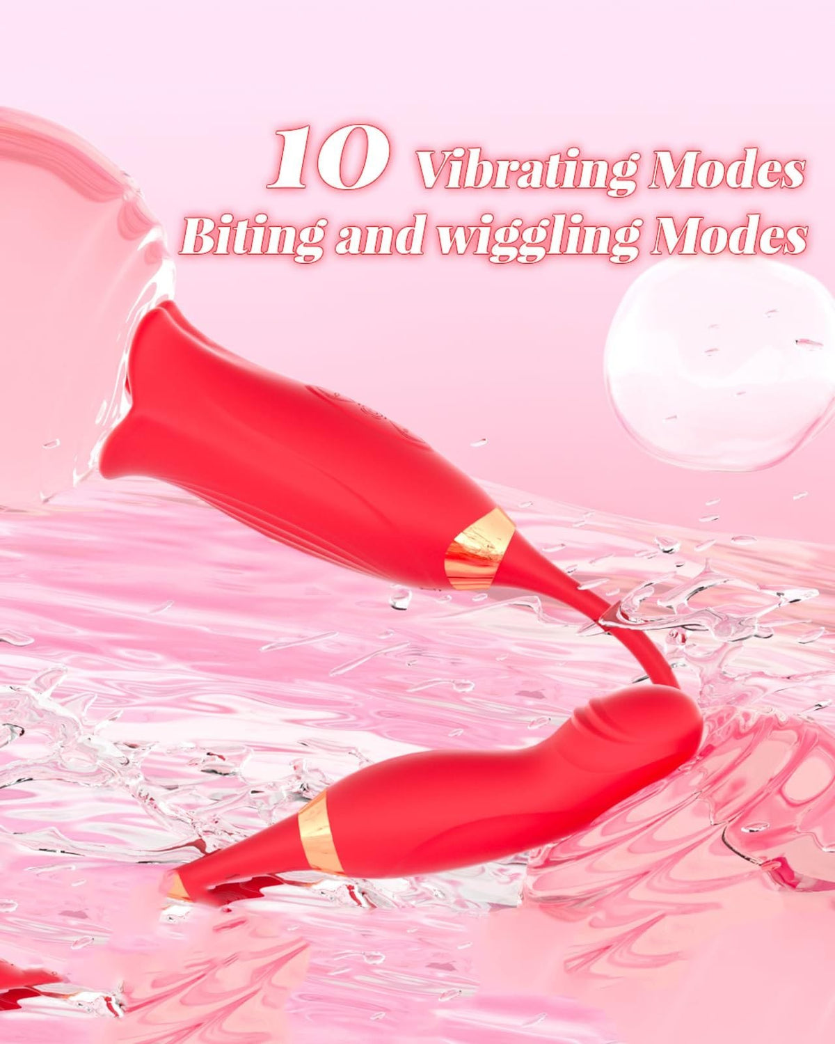Red rose tongue licking clitoral vibrator, photo 6