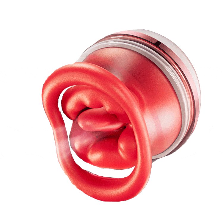 Red liquid silicone rose suction vibrator set, photo 1
