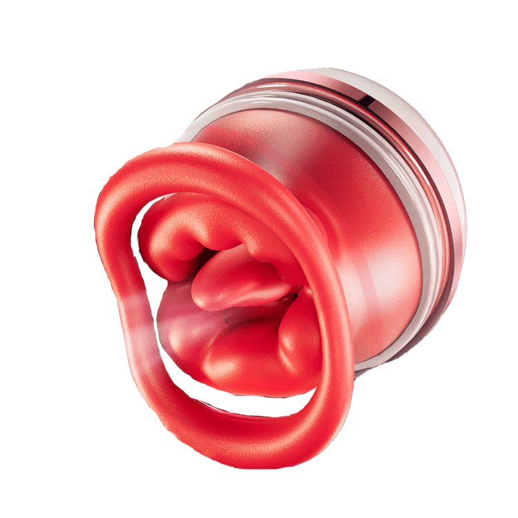 Red liquid silicone rose suction vibrator set, photo 5