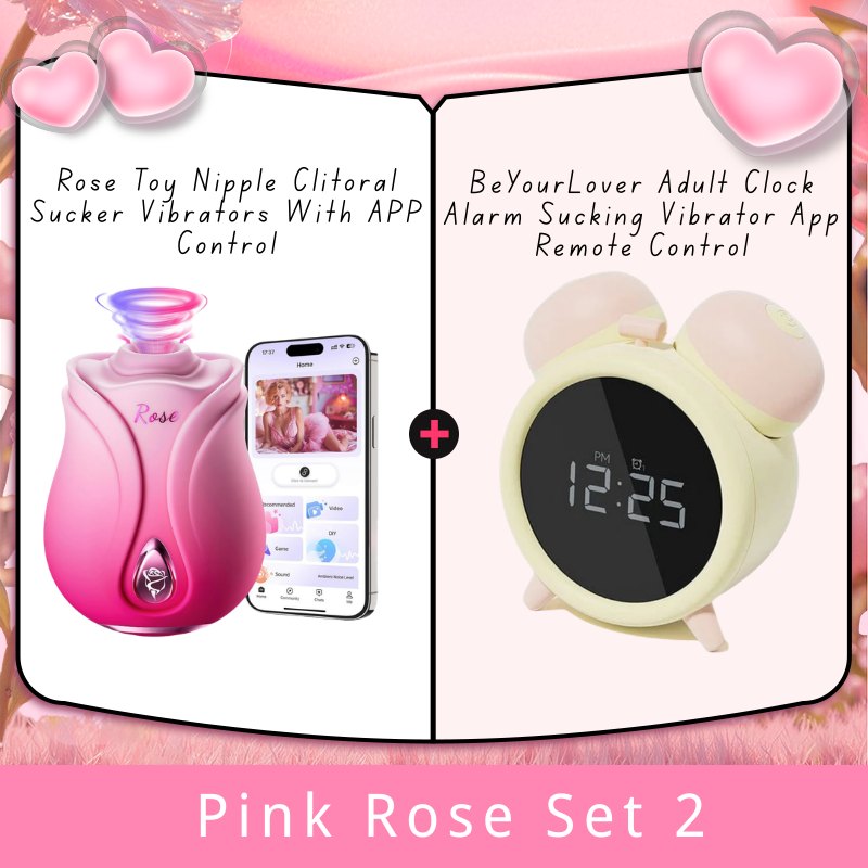 Pink rose-shaped clitoral suction vibrator, photo 11