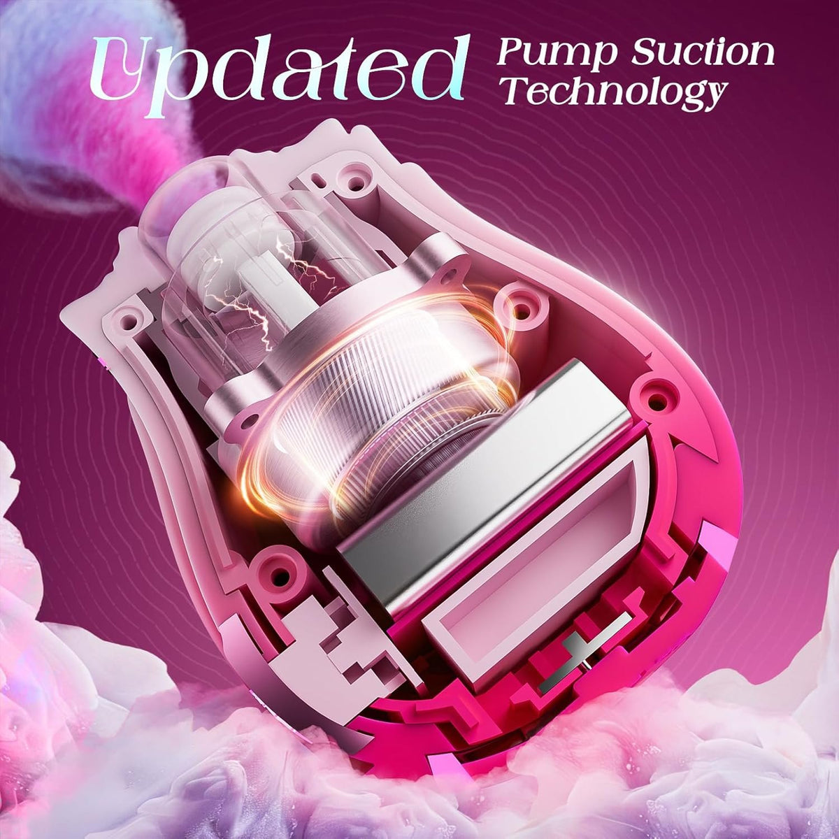 Pink rose-shaped clitoral suction vibrator, photo 8