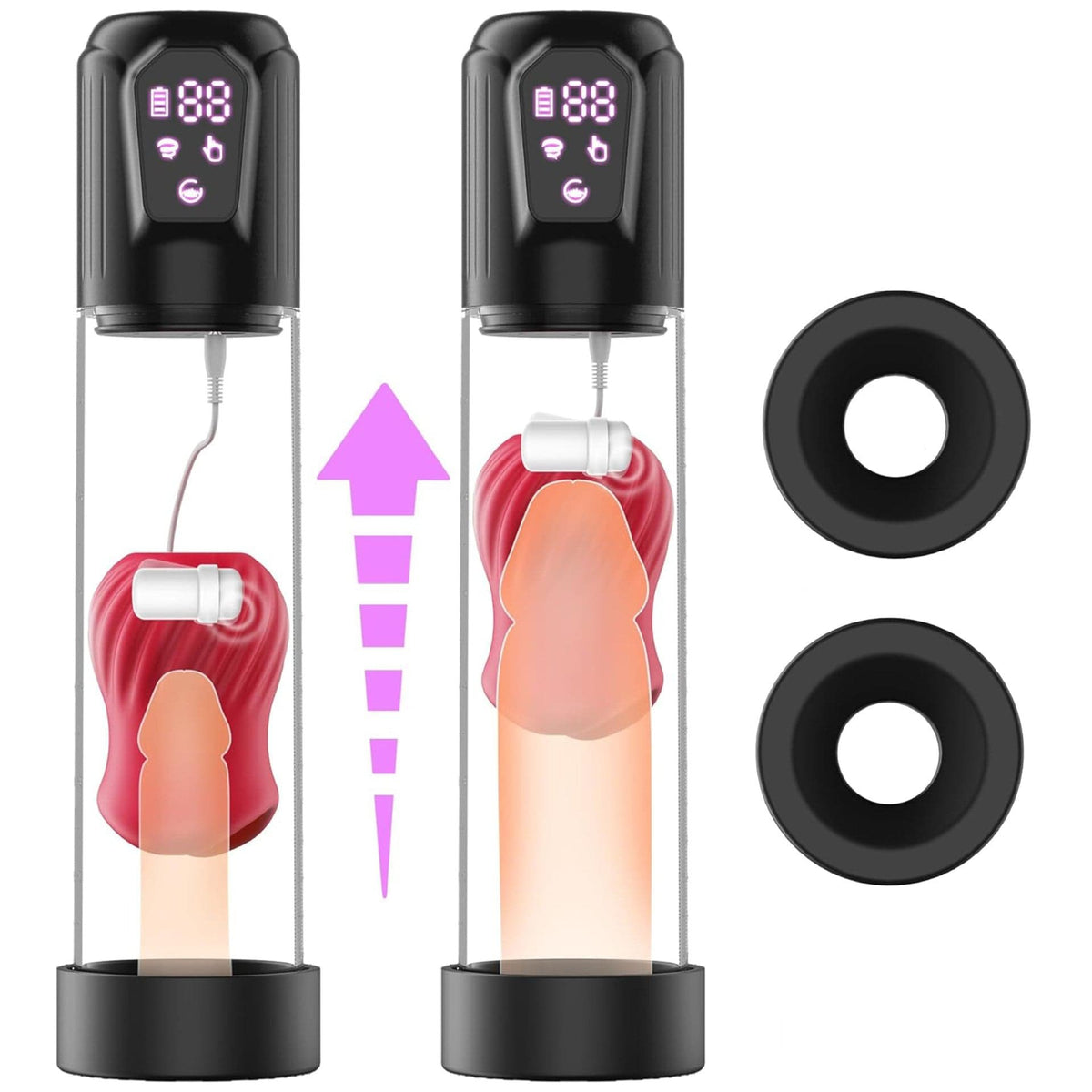 Black rose suction vibrating penis pump, photo 1