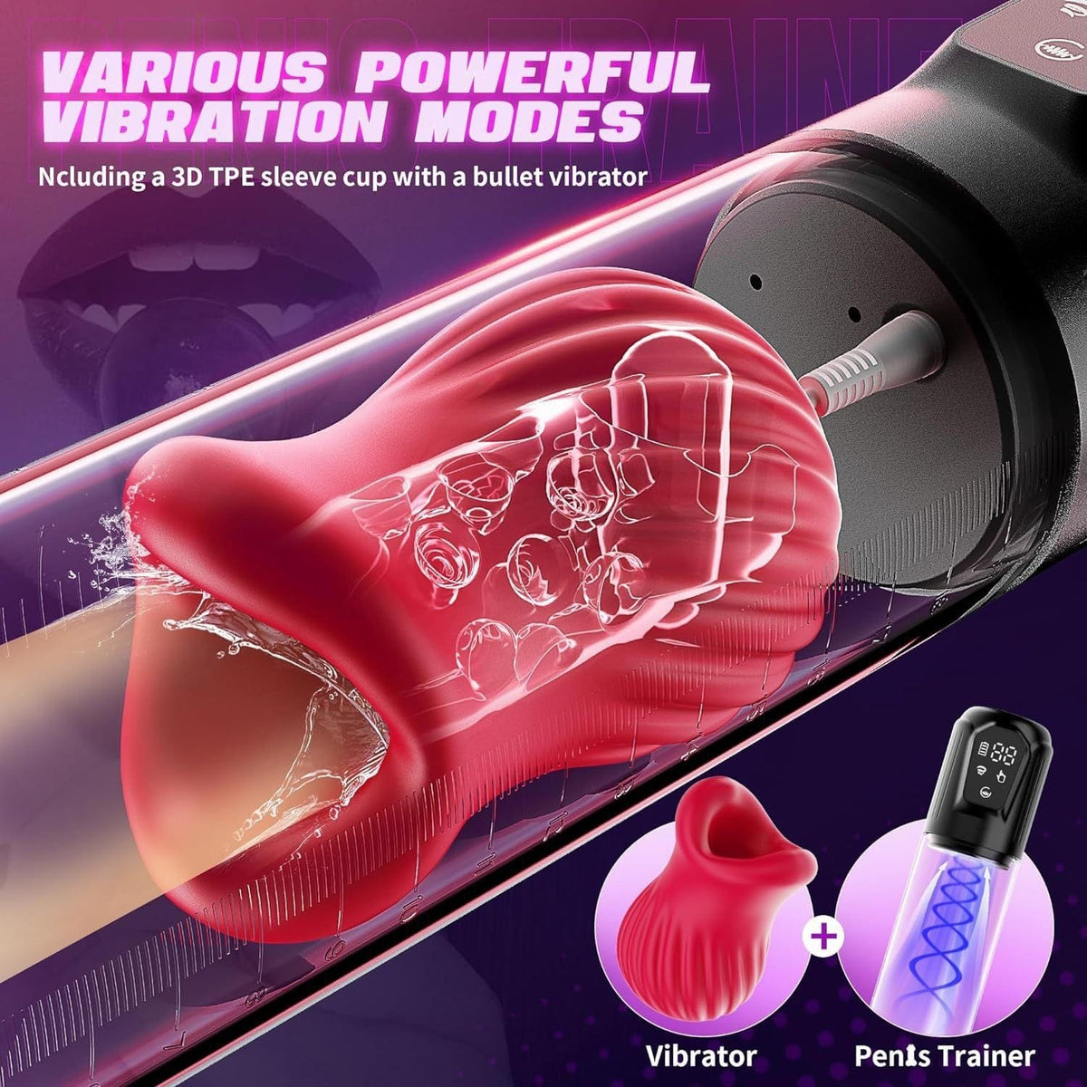 Black rose suction vibrating penis pump, photo 3