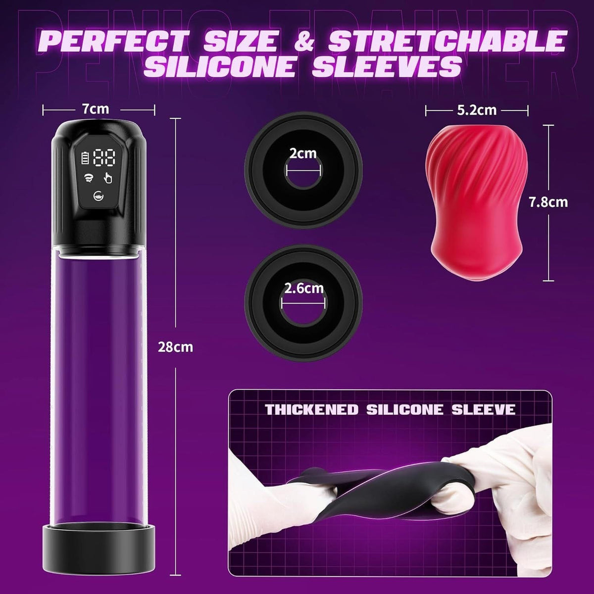 Black rose suction vibrating penis pump, photo 5