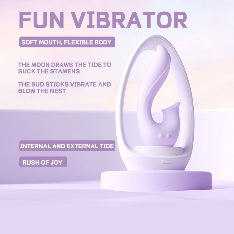 Rose shaped suction vibrator with night light, photo 2