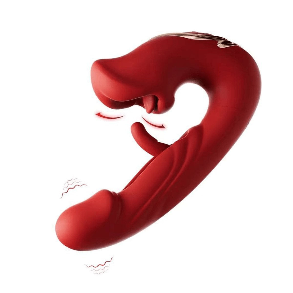 Rose shaped clit sucking vibrator with tapping shaft, photo 8