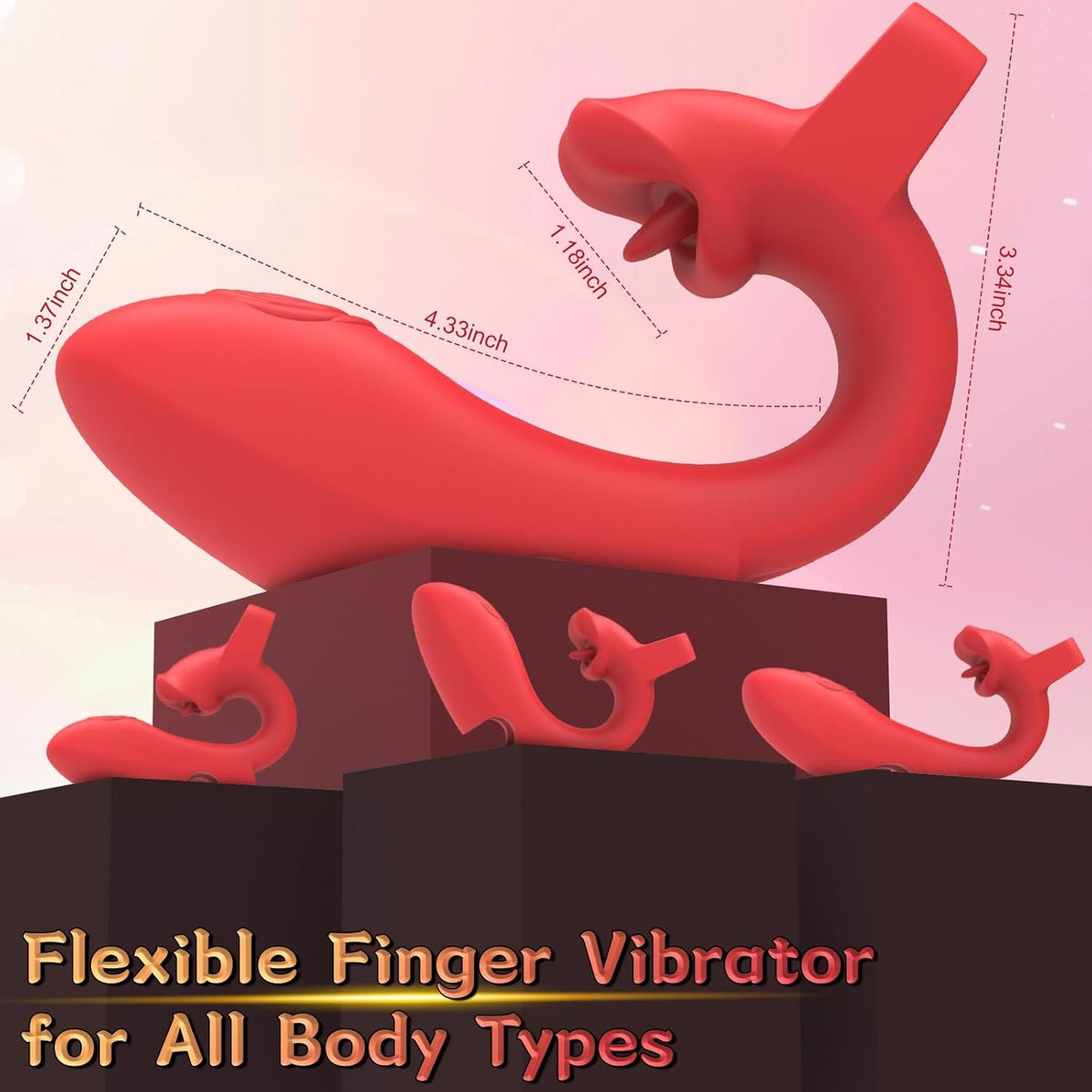 Red rose finger vibrator, photo 4