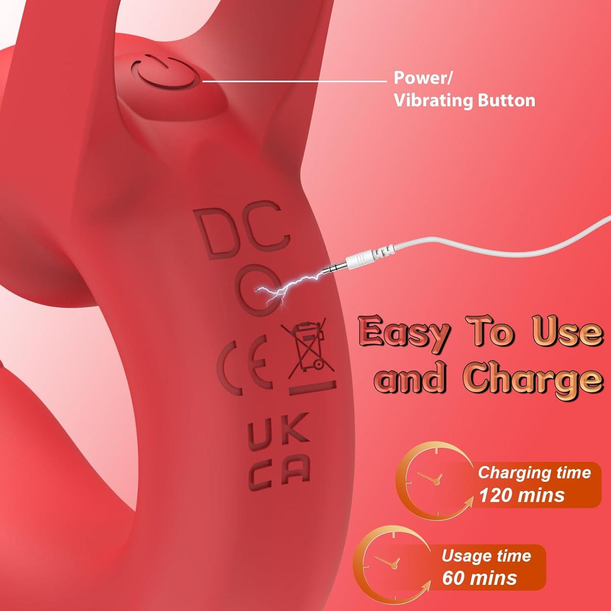 Red rose finger vibrator, photo 6