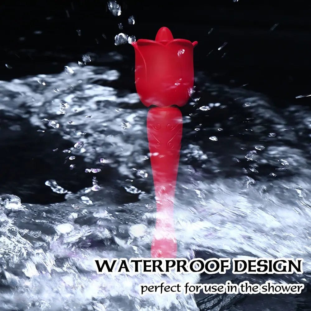 Red silicone rose G-spot vibrator, photo 5