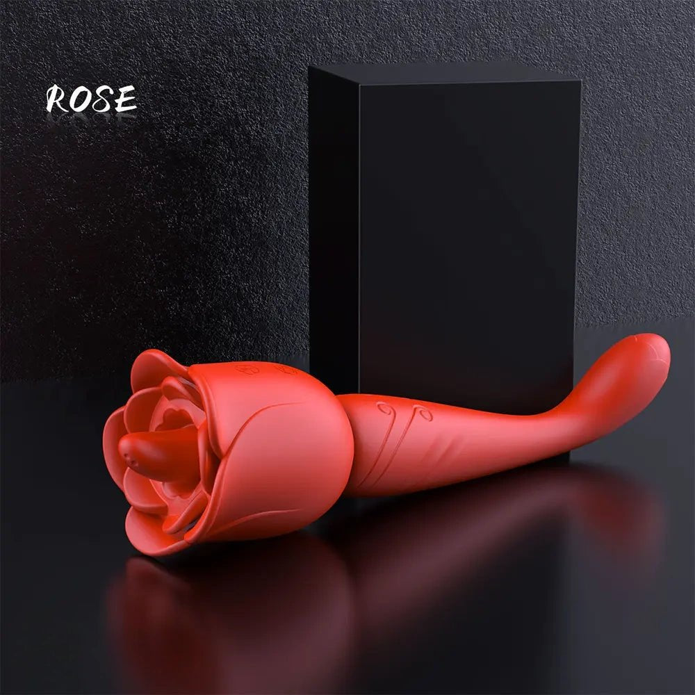 Red silicone rose G-spot vibrator, photo 6