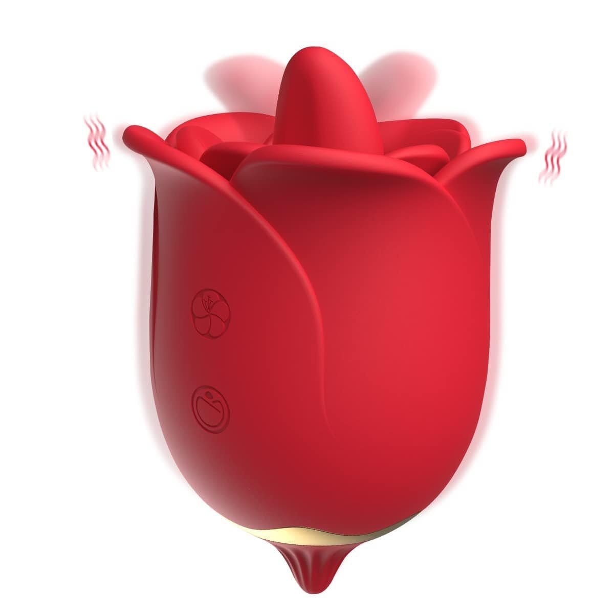 Red silicone rose clit and nipple vibrator, photo 7
