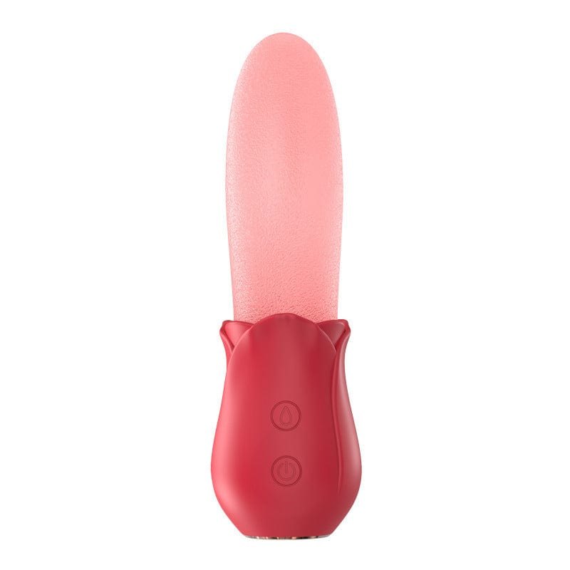 Red rose tongue licking clitoral vibrator, photo 10