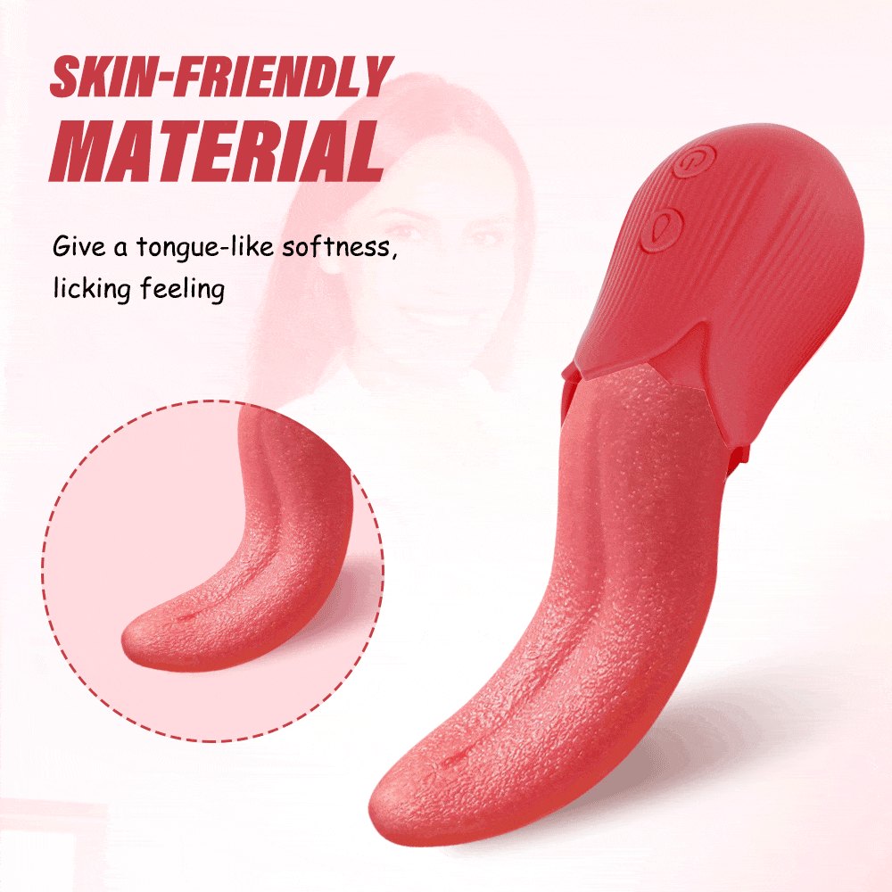 Red rose tongue licking clitoral vibrator, photo 6