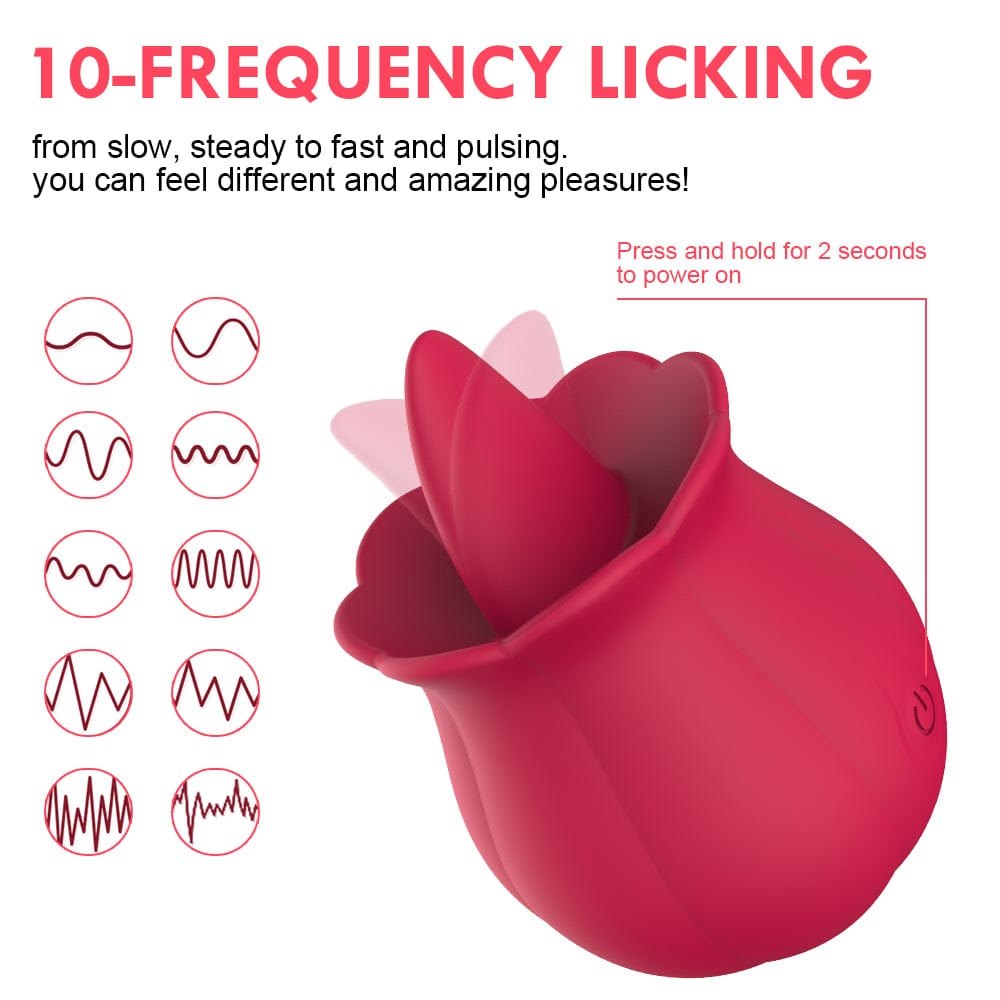 Rose shaped tongue licking clitoral vibrator, photo 2