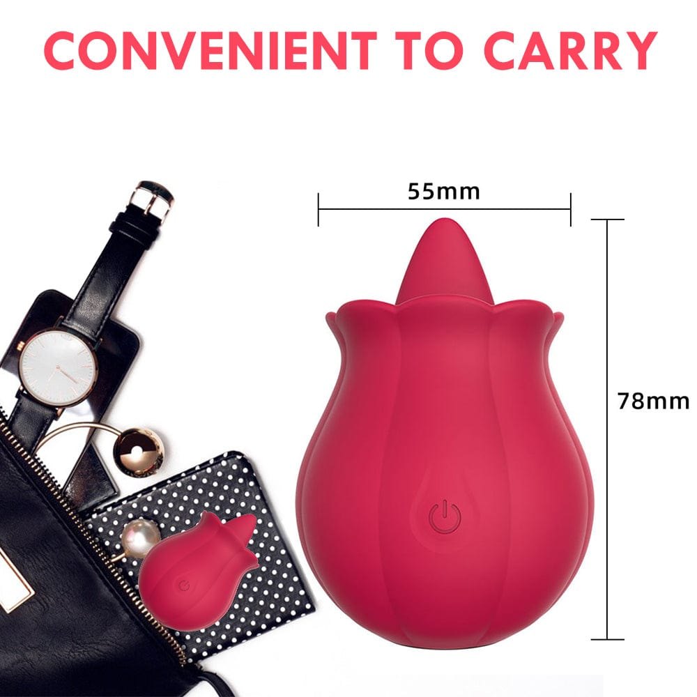 Rose shaped tongue licking clitoral vibrator, photo 5