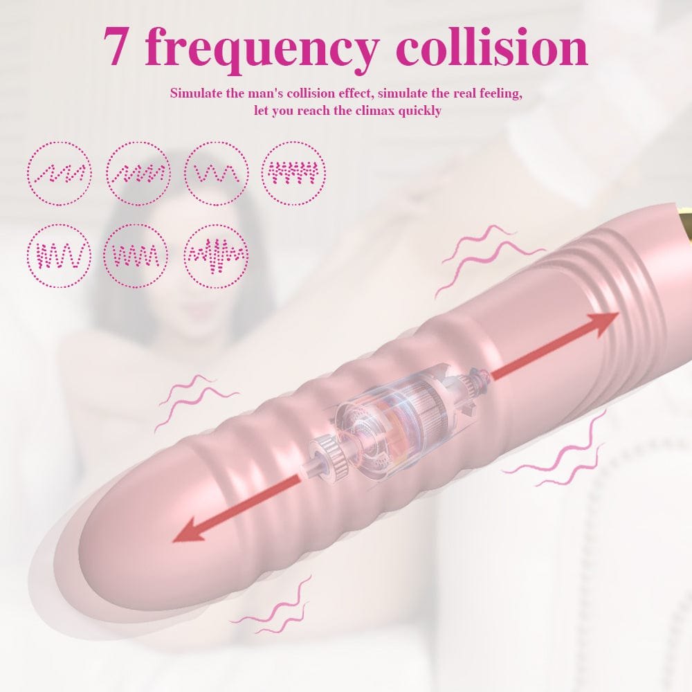 Rose toy with tongue licking head and ribbed wand, photo 4