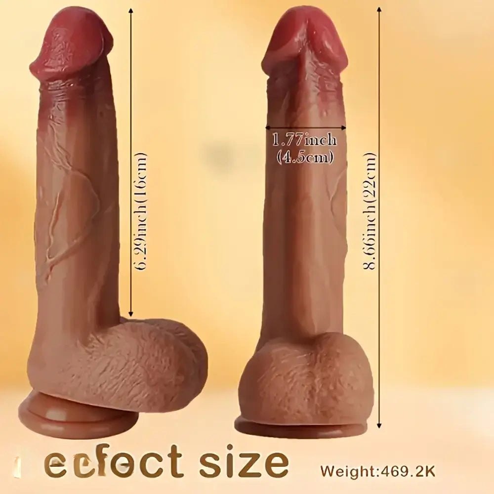 Flesh tone suction cup thrusting dildo, photo 2
