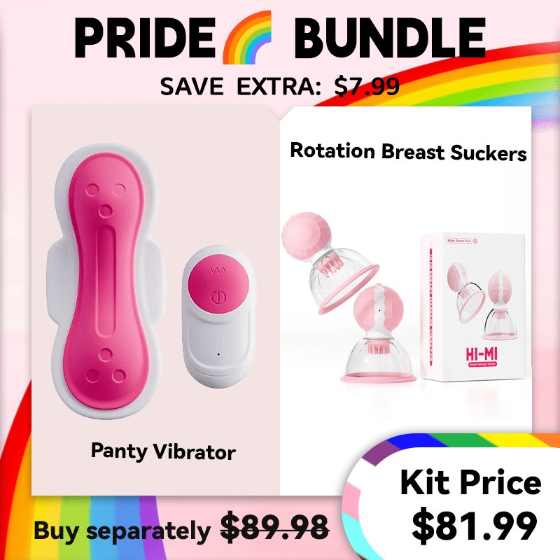 Pride🌈 Bundle nipple suction vibrator pair with interchangeable heads