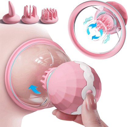 Nipple suction vibrator pair with interchangeable heads, photo 1