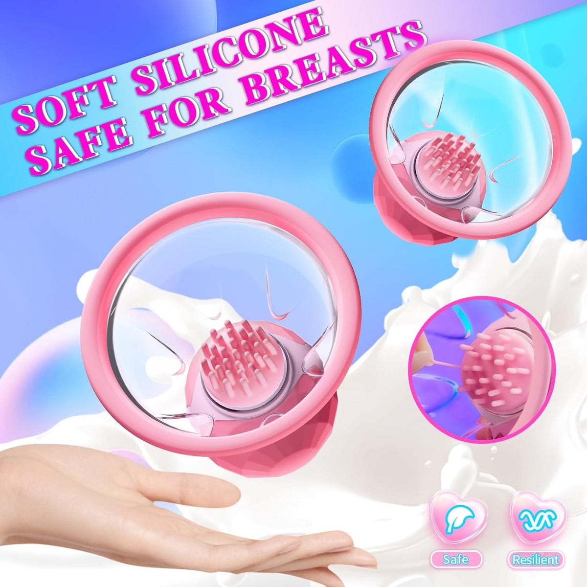Nipple suction vibrator pair with interchangeable heads, photo 6
