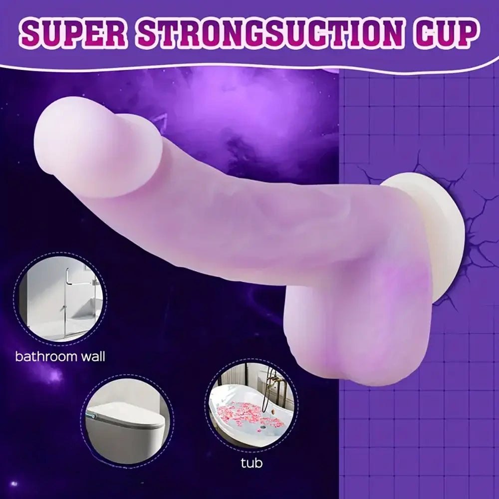 Purple rotating silicone dildo, photo 2