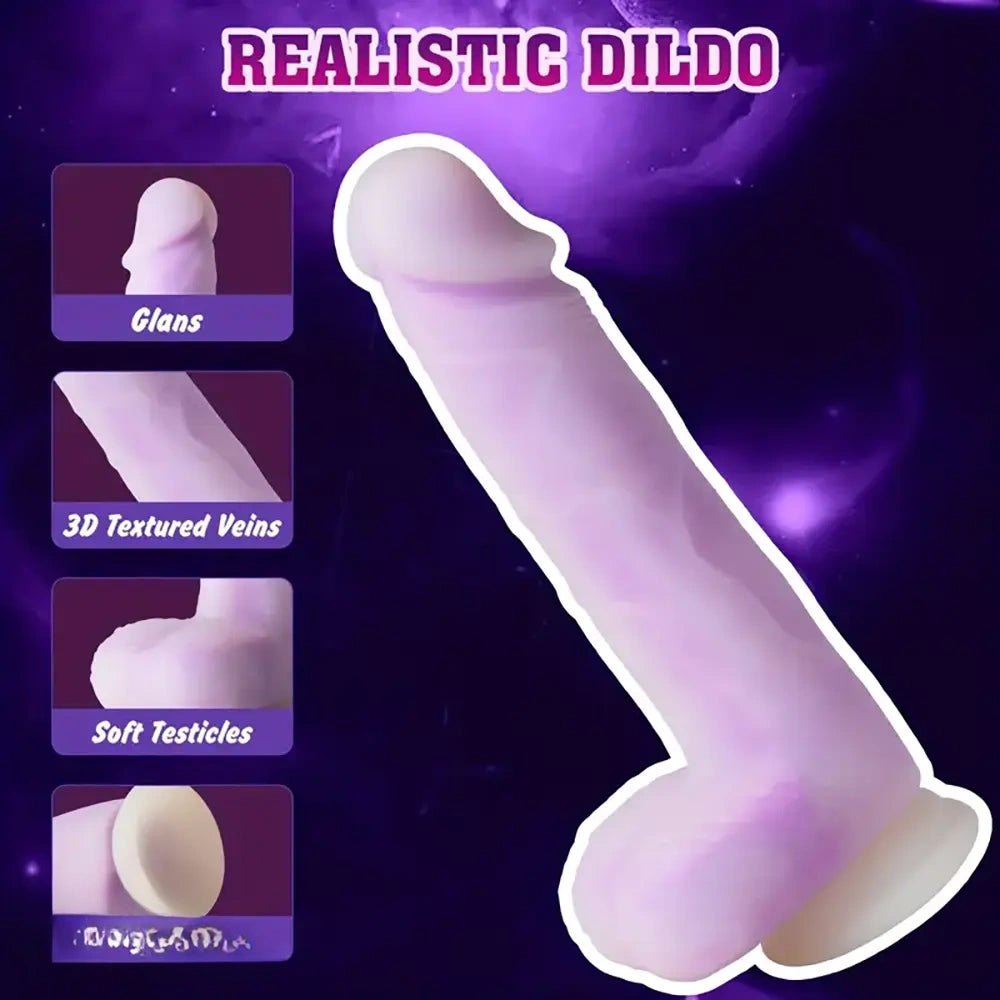 Purple rotating silicone dildo, photo 3