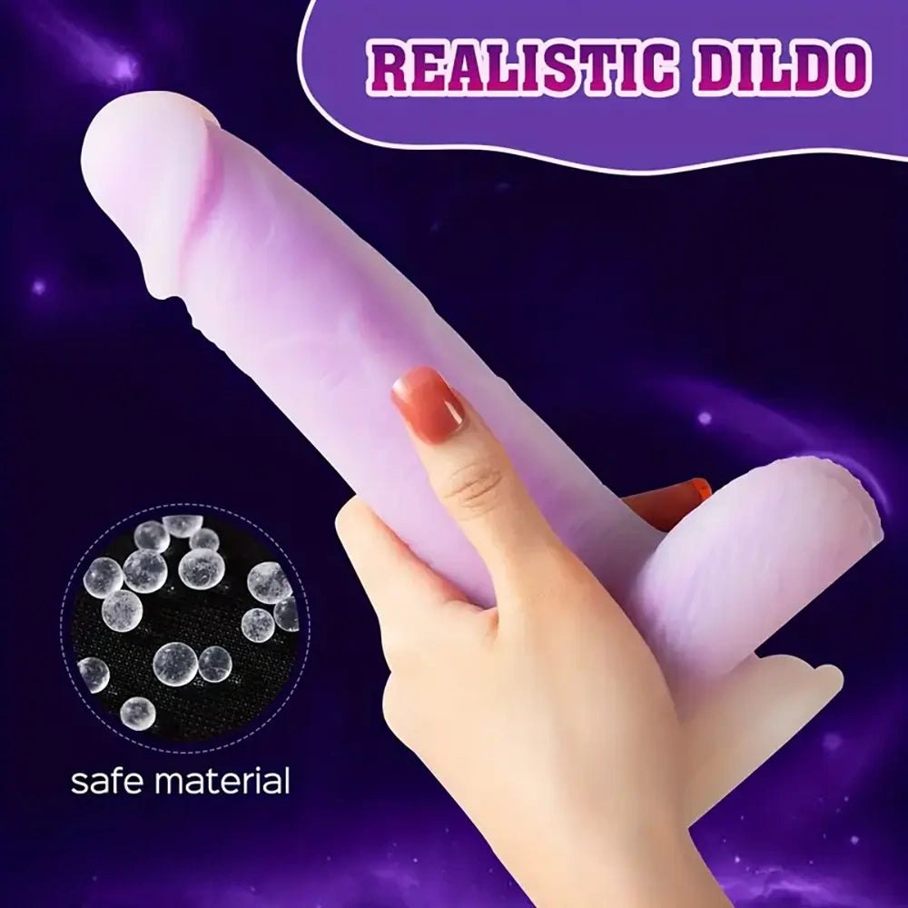 Purple rotating silicone dildo, photo 6