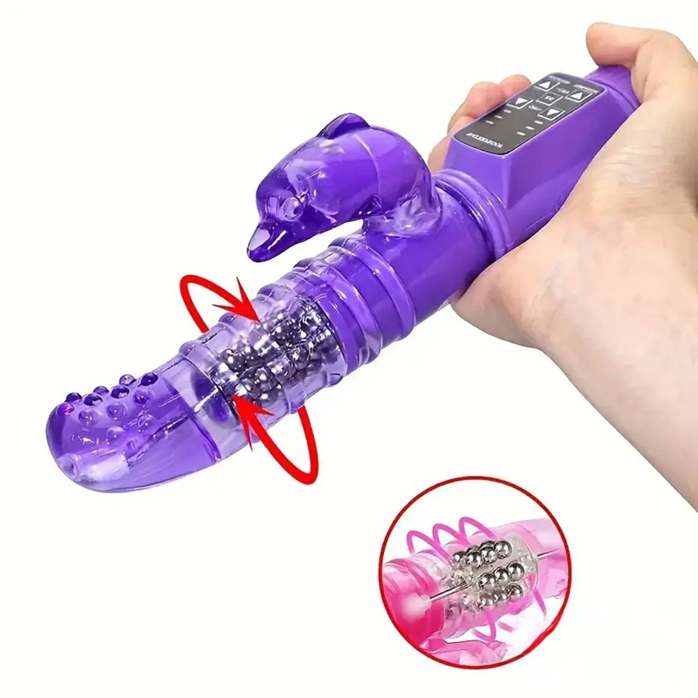 Purple rotating rabbit vibrator, photo 4