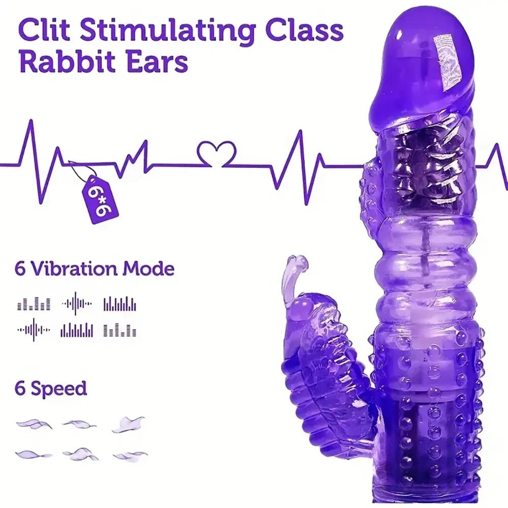Purple rotating rabbit vibrator, photo 7