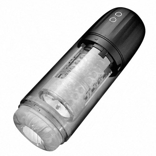 Rotating and sucking male masturbator cup, open view, photo 1
